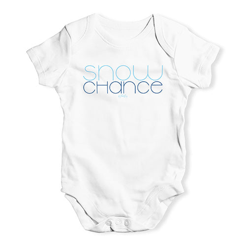 Funny Baby Bodysuits Snow Chance Baby Unisex Baby Grow Bodysuit 12 - 18 Months White