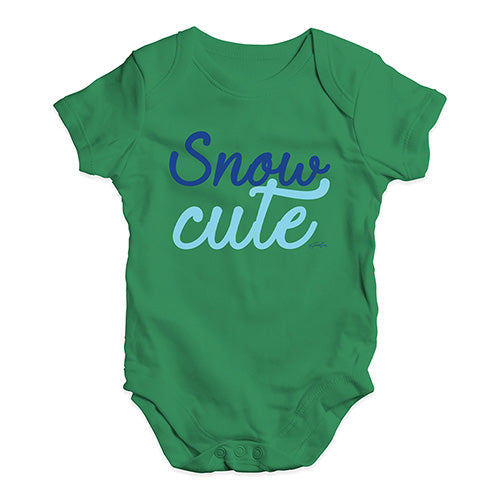 Funny Baby Onesies Snow Cute Baby Unisex Baby Grow Bodysuit 6 - 12 Months Green