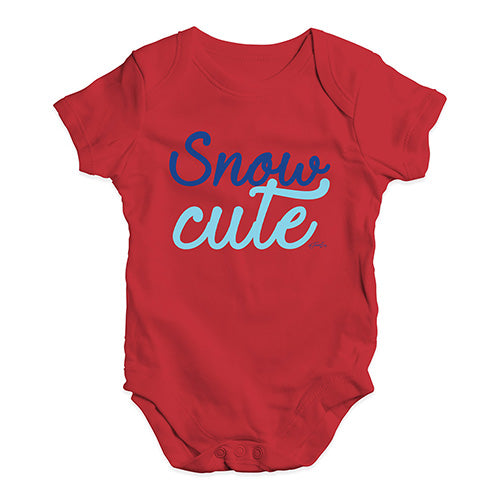 Bodysuit Baby Romper Snow Cute Baby Unisex Baby Grow Bodysuit 6 - 12 Months Red
