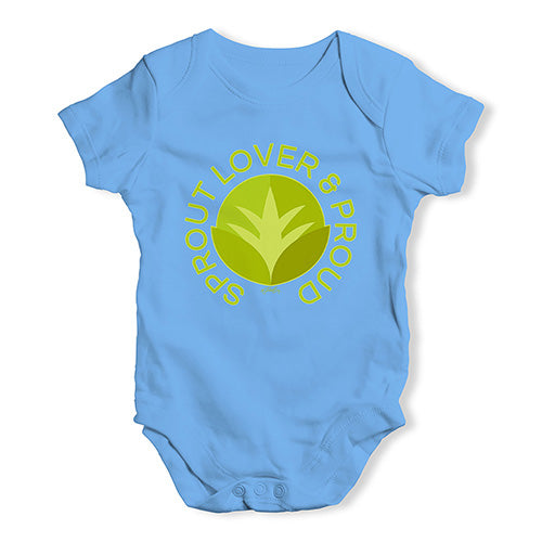 Funny Infant Baby Bodysuit Onesies Sprout Lover And Proud Baby Unisex Baby Grow Bodysuit New Born Blue