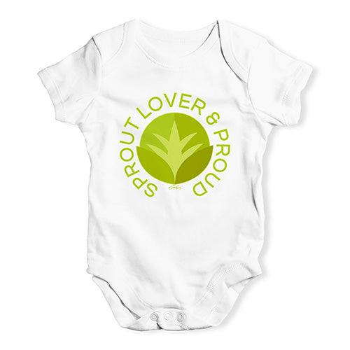 Baby Boy Clothes Sprout Lover And Proud Baby Unisex Baby Grow Bodysuit 3 - 6 Months White