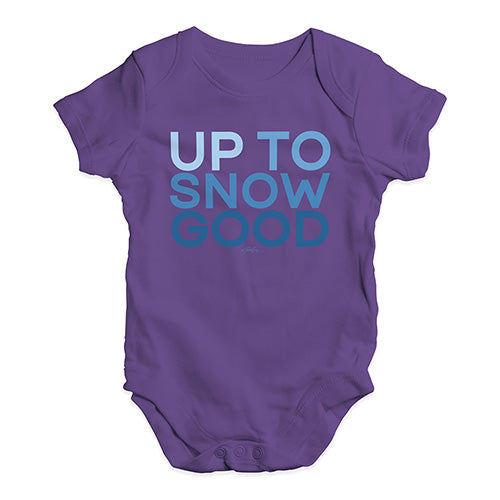 Funny Baby Clothes Up To Snow Good Baby Unisex Baby Grow Bodysuit 0 - 3 Months Plum
