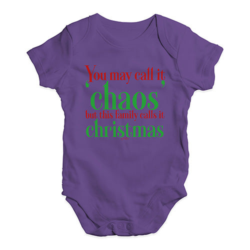 Funny Baby Bodysuits You May Call It Chaos Baby Unisex Baby Grow Bodysuit 18 - 24 Months Plum