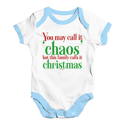 Baby Onesies You May Call It Chaos Baby Unisex Baby Grow Bodysuit New Born White Blue Trim