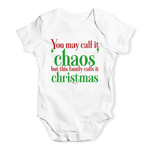Baby Boy Clothes You May Call It Chaos Baby Unisex Baby Grow Bodysuit 3 - 6 Months White