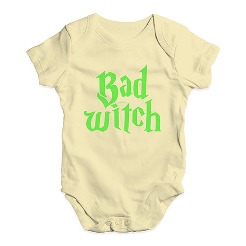 Funny Baby Bodysuits Bad Witch Baby Unisex Baby Grow Bodysuit 0 - 3 Months Lemon
