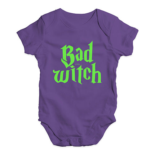 Funny Infant Baby Bodysuit Onesies Bad Witch Baby Unisex Baby Grow Bodysuit 18 - 24 Months Plum