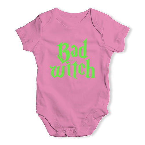 Baby Grow Baby Romper Bad Witch Baby Unisex Baby Grow Bodysuit 3 - 6 Months Pink