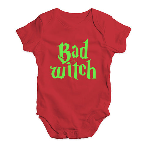 Baby Onesies Bad Witch Baby Unisex Baby Grow Bodysuit 6 - 12 Months Red
