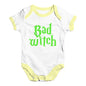 Bodysuit Baby Romper Bad Witch Baby Unisex Baby Grow Bodysuit New Born White Yellow Trim