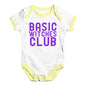 Baby Girl Clothes Basic Witches Club Baby Unisex Baby Grow Bodysuit 3 - 6 Months White Yellow Trim