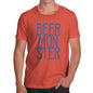 Funny Tee Shirts For Men Beer Monster Men's T-Shirt Medium Orange