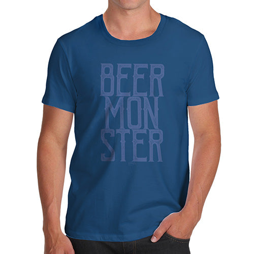 Funny Gifts For Men Beer Monster Men's T-Shirt Medium Royal Blue