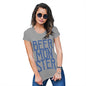 Womens Novelty T Shirt Christmas Beer Monster Women's T-Shirt X-Large Light Grey