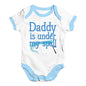 Bodysuit Baby Romper Daddy Is Under My Spell Baby Unisex Baby Grow Bodysuit 18 - 24 Months White Blue Trim