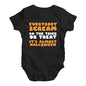 Bodysuit Baby Romper Everybody Scream Baby Unisex Baby Grow Bodysuit 12 - 18 Months Black