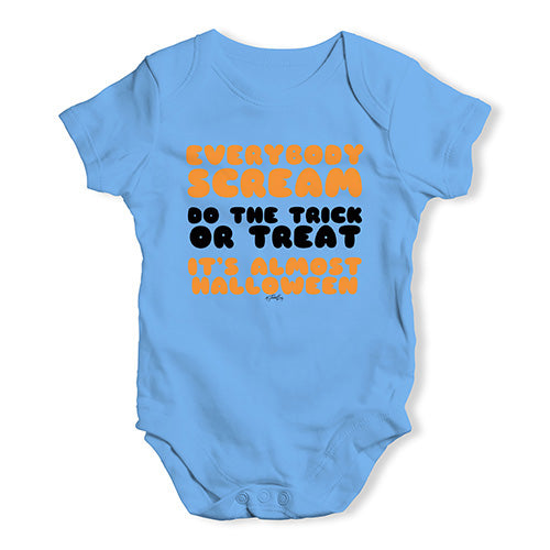 Bodysuit Baby Romper Everybody Scream Baby Unisex Baby Grow Bodysuit 6 - 12 Months Blue