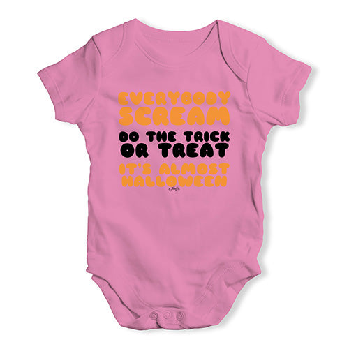 Bodysuit Baby Romper Everybody Scream Baby Unisex Baby Grow Bodysuit 12 - 18 Months Pink