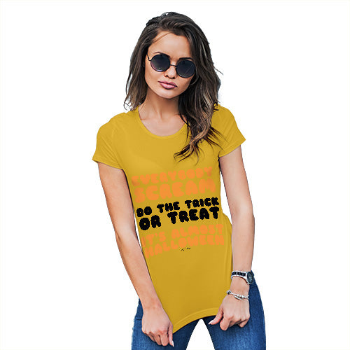 Funny T Shirts For Women Everybody Scream Women's T-Shirt Medium Yellow