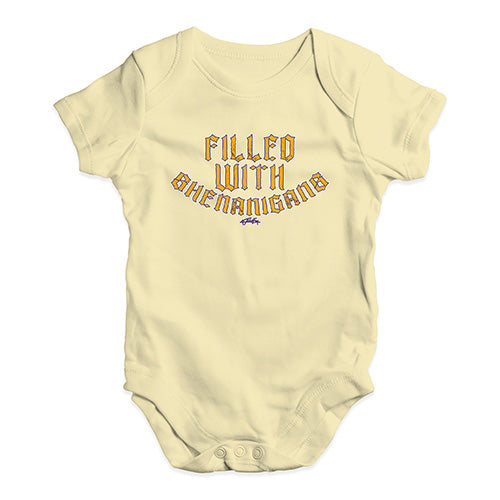 Baby Boy Clothes Filled With Shenanigans Baby Unisex Baby Grow Bodysuit 0 - 3 Months Lemon