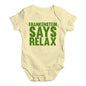 Funny Infant Baby Bodysuit Frankenstein Says Relax Baby Unisex Baby Grow Bodysuit 3 - 6 Months Lemon