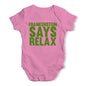 Baby Girl Clothes Frankenstein Says Relax Baby Unisex Baby Grow Bodysuit 3 - 6 Months Pink