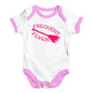 Cute Infant Bodysuit Frequent Flyer Baby Unisex Baby Grow Bodysuit 18 - 24 Months White Pink Trim