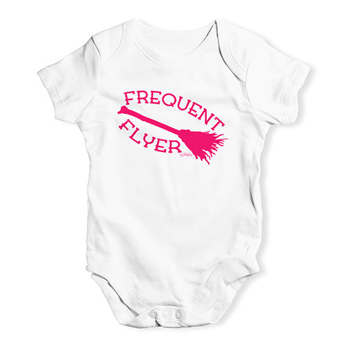 Funny Infant Baby Bodysuit Frequent Flyer Baby Unisex Baby Grow Bodysuit New Born White