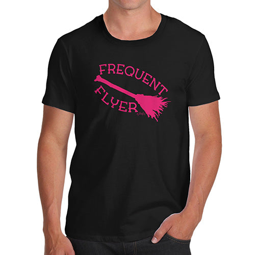 Funny Mens T Shirts Frequent Flyer Men's T-Shirt Small Black