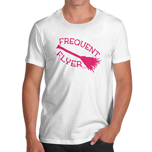 Funny T-Shirts For Guys Frequent Flyer Men's T-Shirt Large White