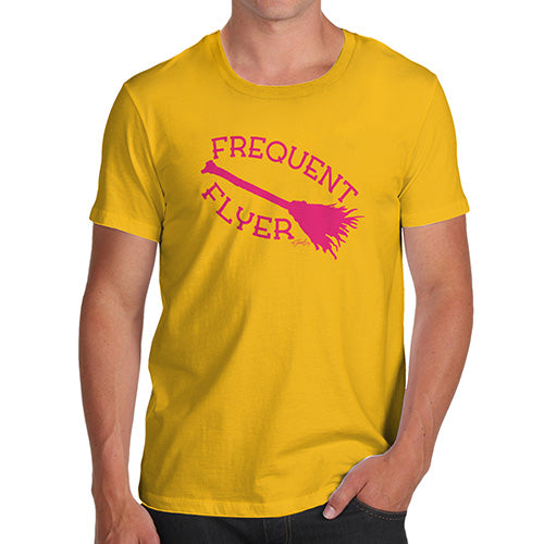 Funny Gifts For Men Frequent Flyer Men's T-Shirt Medium Yellow