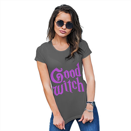 Funny Tee Shirts For Women Good Witch Women's T-Shirt X-Large Dark Grey