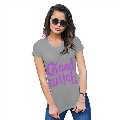 Novelty Tshirts Women Good Witch Women's T-Shirt X-Large Light Grey
