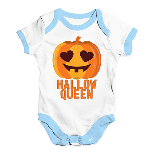 Funny Baby Onesies Hallow Queen Baby Unisex Baby Grow Bodysuit 6 - 12 Months White Blue Trim