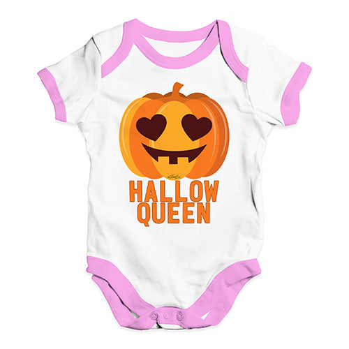 Funny Infant Baby Bodysuit Onesies Hallow Queen Baby Unisex Baby Grow Bodysuit 18 - 24 Months White Pink Trim