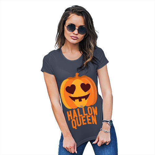 Funny T-Shirts For Women Sarcasm Hallow Queen Women's T-Shirt Small Navy