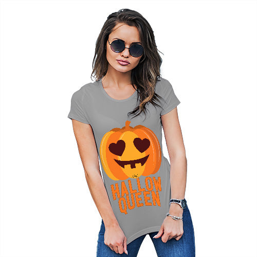 Funny Gifts For Women Hallow Queen Women's T-Shirt Large Light Grey