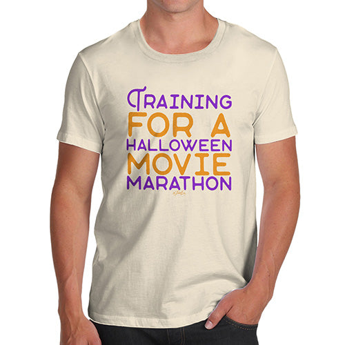 Mens Funny Sarcasm T Shirt Halloween Movie Marathon Men's T-Shirt X-Large Natural