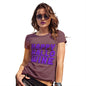 Womens Novelty T Shirt Happy Hallo Wine Women's T-Shirt Large Burgundy