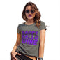 Womens Funny Tshirts Happy Hallo Wine Women's T-Shirt Medium Khaki