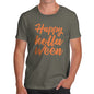 Mens Humor Novelty Graphic Sarcasm Funny T Shirt Happy Holla Ween Men's T-Shirt Small Khaki