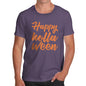 Funny Mens T Shirts Happy Holla Ween Men's T-Shirt Small Plum