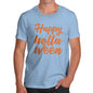 Mens Humor Novelty Graphic Sarcasm Funny T Shirt Happy Holla Ween Men's T-Shirt Large Sky Blue