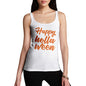 Novelty Tank Top Women Happy Holla Ween Women's Tank Top Large White