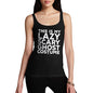 Womens Funny Tank Top Lazy Scary Ghost Costume Women's Tank Top Large Black