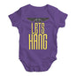 Baby Boy Clothes Let's Hang Bat Baby Unisex Baby Grow Bodysuit New Born Plum