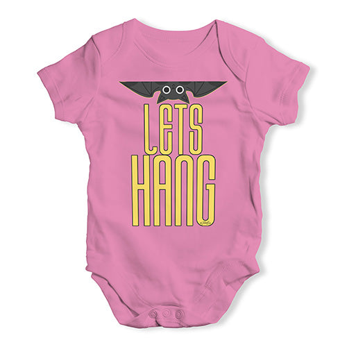 Baby Onesies Let's Hang Bat Baby Unisex Baby Grow Bodysuit 18 - 24 Months Pink