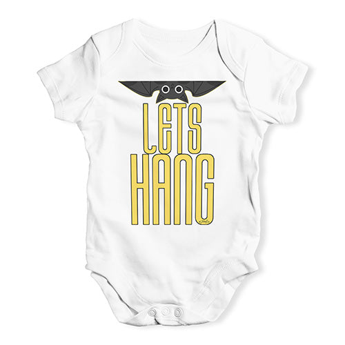 Funny Infant Baby Bodysuit Onesies Let's Hang Bat Baby Unisex Baby Grow Bodysuit 12 - 18 Months White