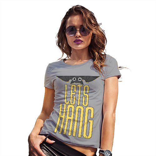 Funny Gifts For Women Let's Hang Bat Women's T-Shirt X-Large Light Grey