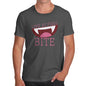 Funny Tee For Men Love At First Bite Men's T-Shirt Medium Dark Grey